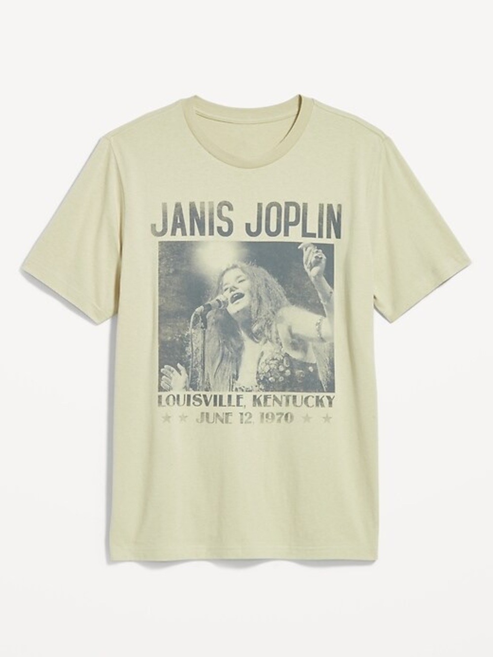 Old Navy Janis Joplin Pale Pistachio Cotton Jersey Short Sleeve Tee Womens XL